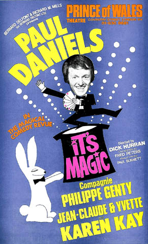 Paul Daniels - It's Magic theatre poster - Prince of Wales Theatre