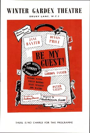 Be My Guest theatre poster - Winter Garden Theatre