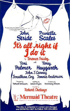 It's All Right if I Do It theatre poster - Mermaid Theatre