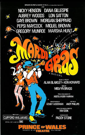 Mardi Gras theatre poster - Prince of Wales Theatre