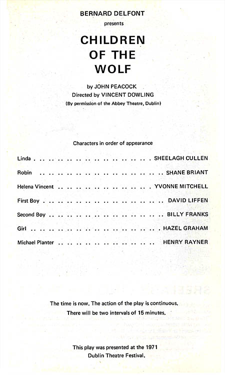 Children of the Wolf - Cast list - Richard Mills