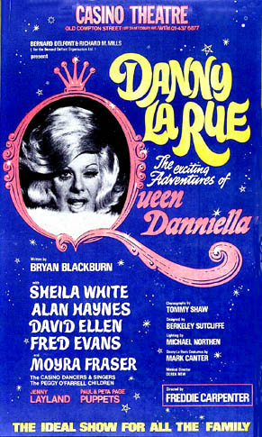 Queen Danniella theatre poster - Casino Theatre starring Danny La Rue