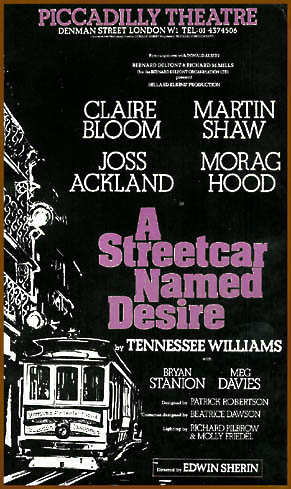 A Streetcar Named Desire theatre poster - Piccadilly Theatre