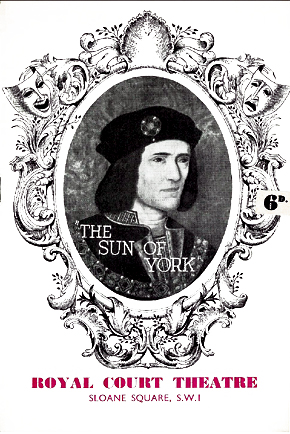 The Sun of York theatre poster - Royal Court Theatre