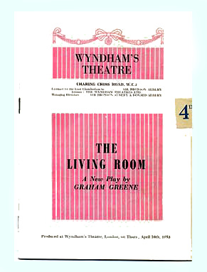 The Living Room theatre poster at Wyndham's Theatre - starring Eric Portman and Dorothy Tutin