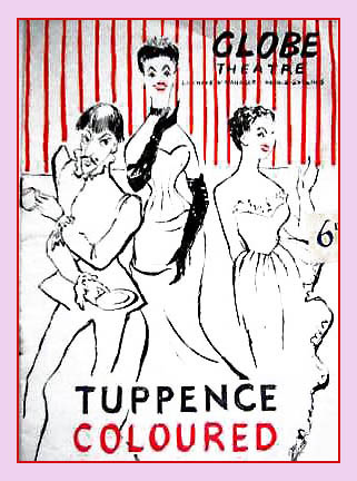 Tuppence Coloured theatre poster with Joyce Grenfell, Max Adrian, Elizabeth Welsh