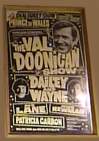 The Val Doonican Show theatre poster - Prince of Wales Theatre starring Val Doonican, Dailey and Wayne
